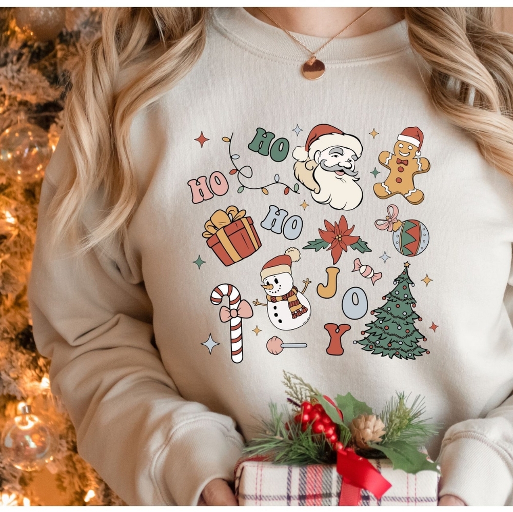 Christmas Sweatshirt, Little Things Christmas Doodles Sweater, Christmas Shirt